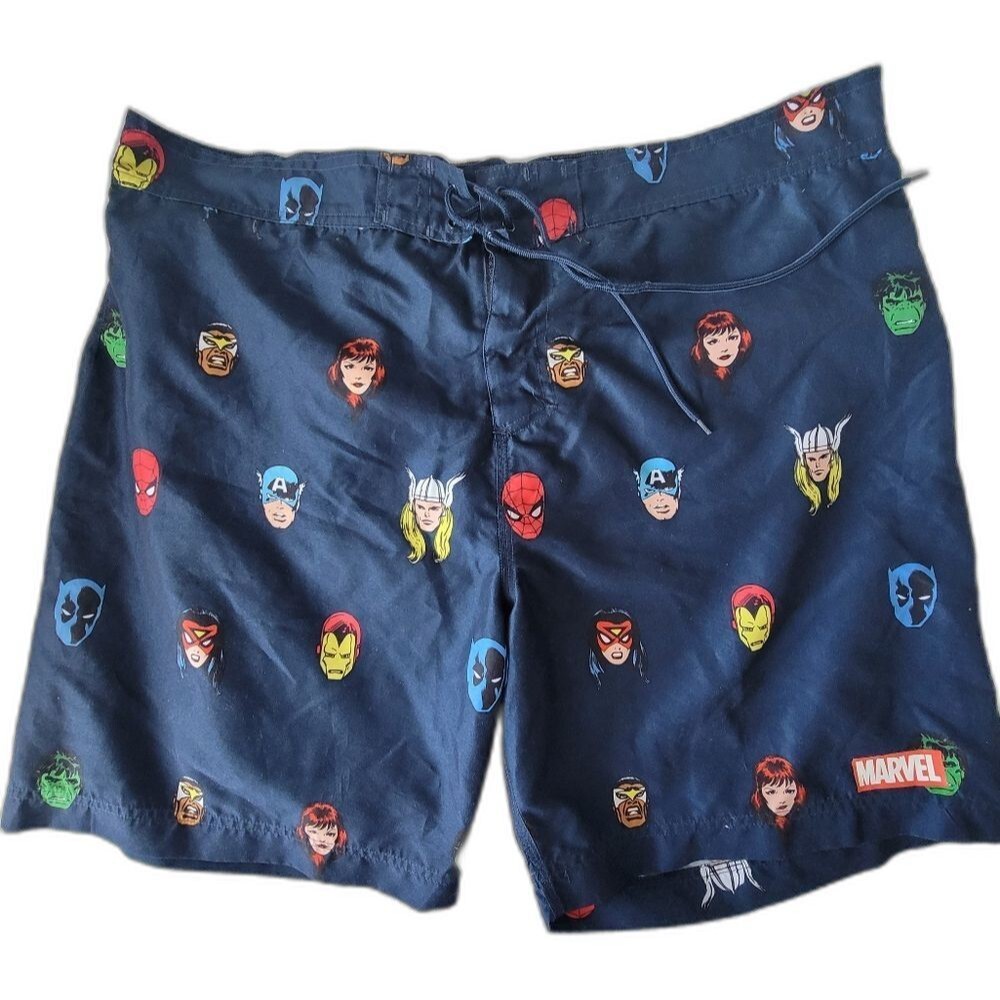 MARVEL COMICS Board Swim Mens Shorts Blue size XXL